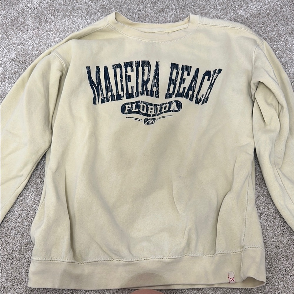 Madeira Beach Florida light yellow Sweatshirt
